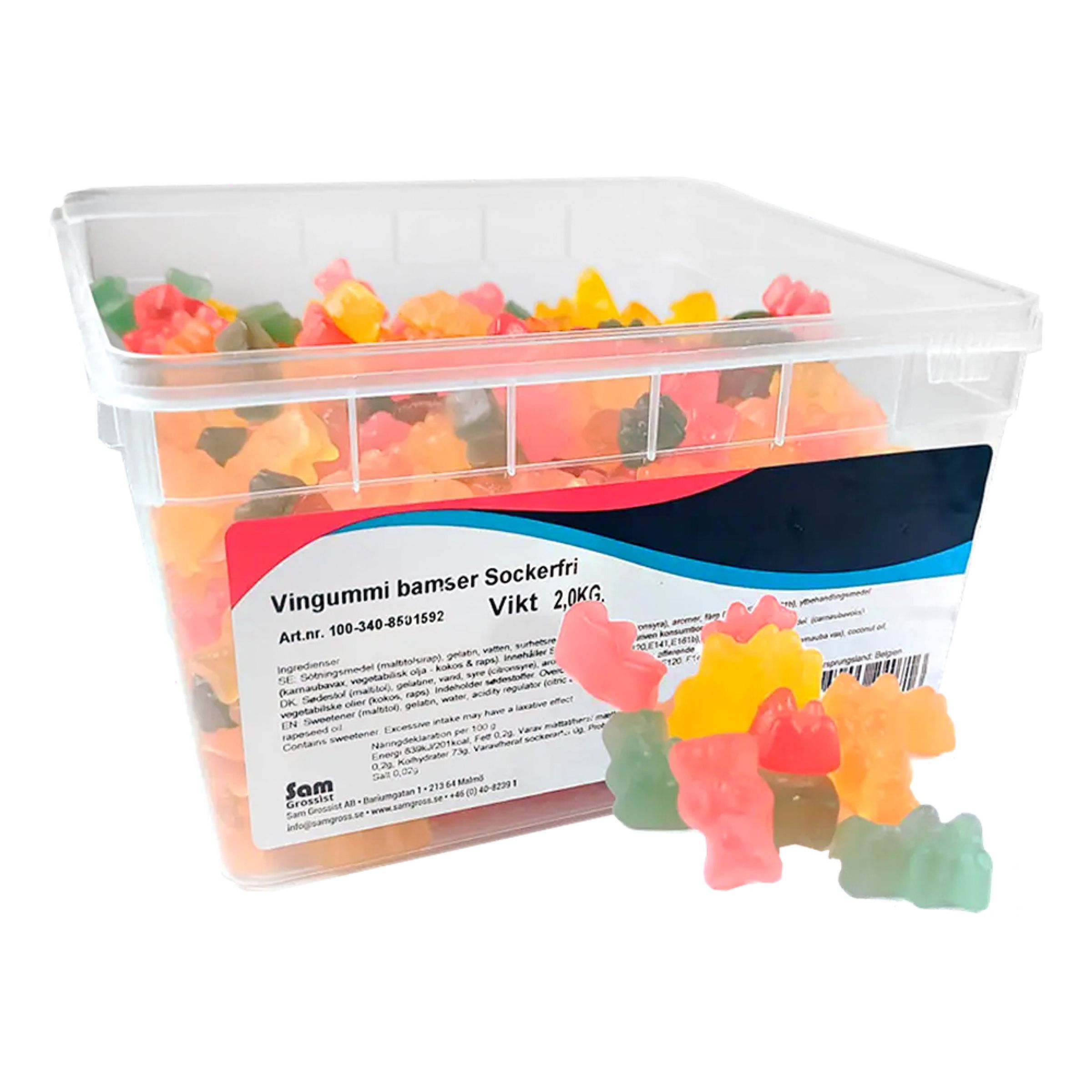Vingummibamsar Sockerfri Storpack - 2 kg