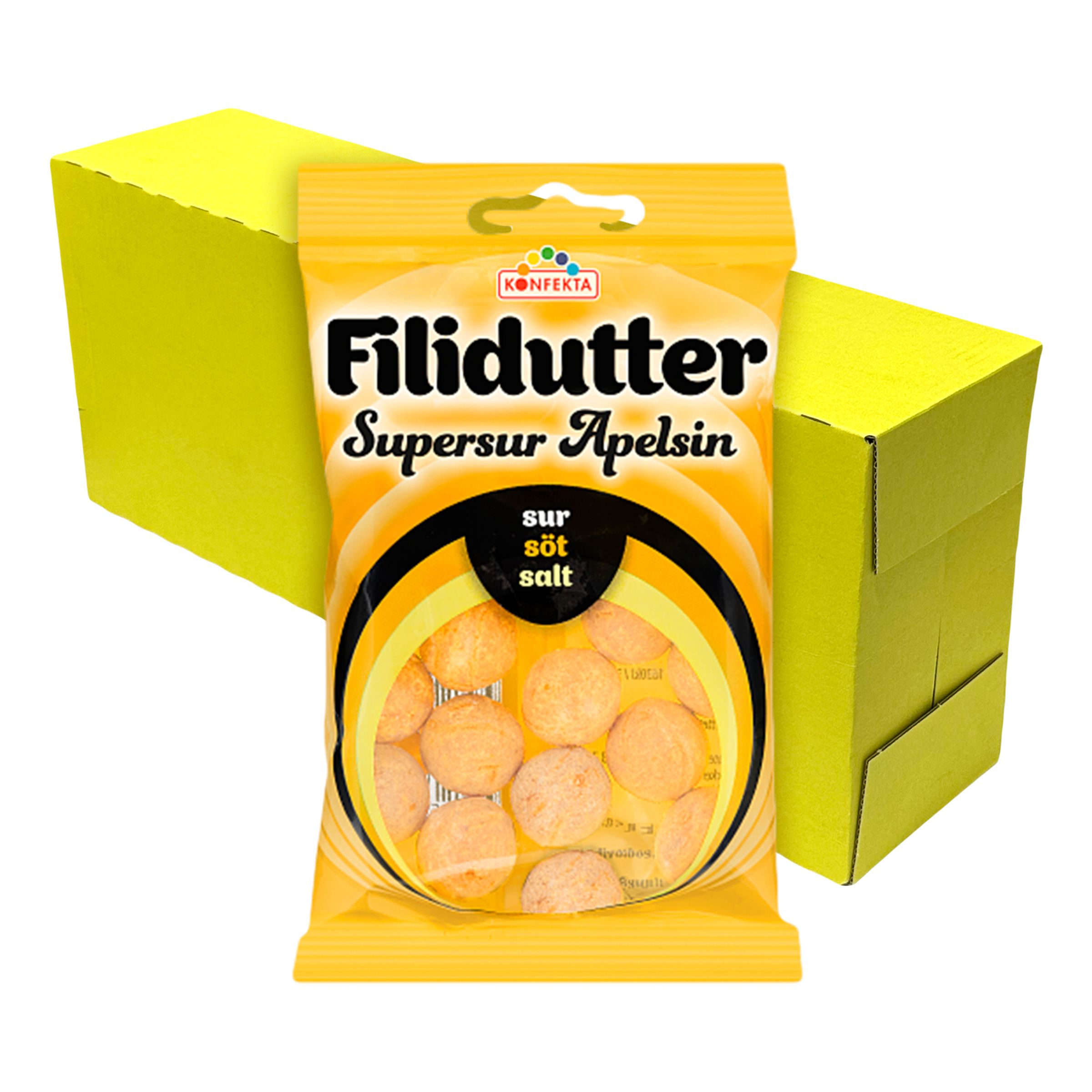 Filidutter Supersur Apelsin Storpack - 20-pack