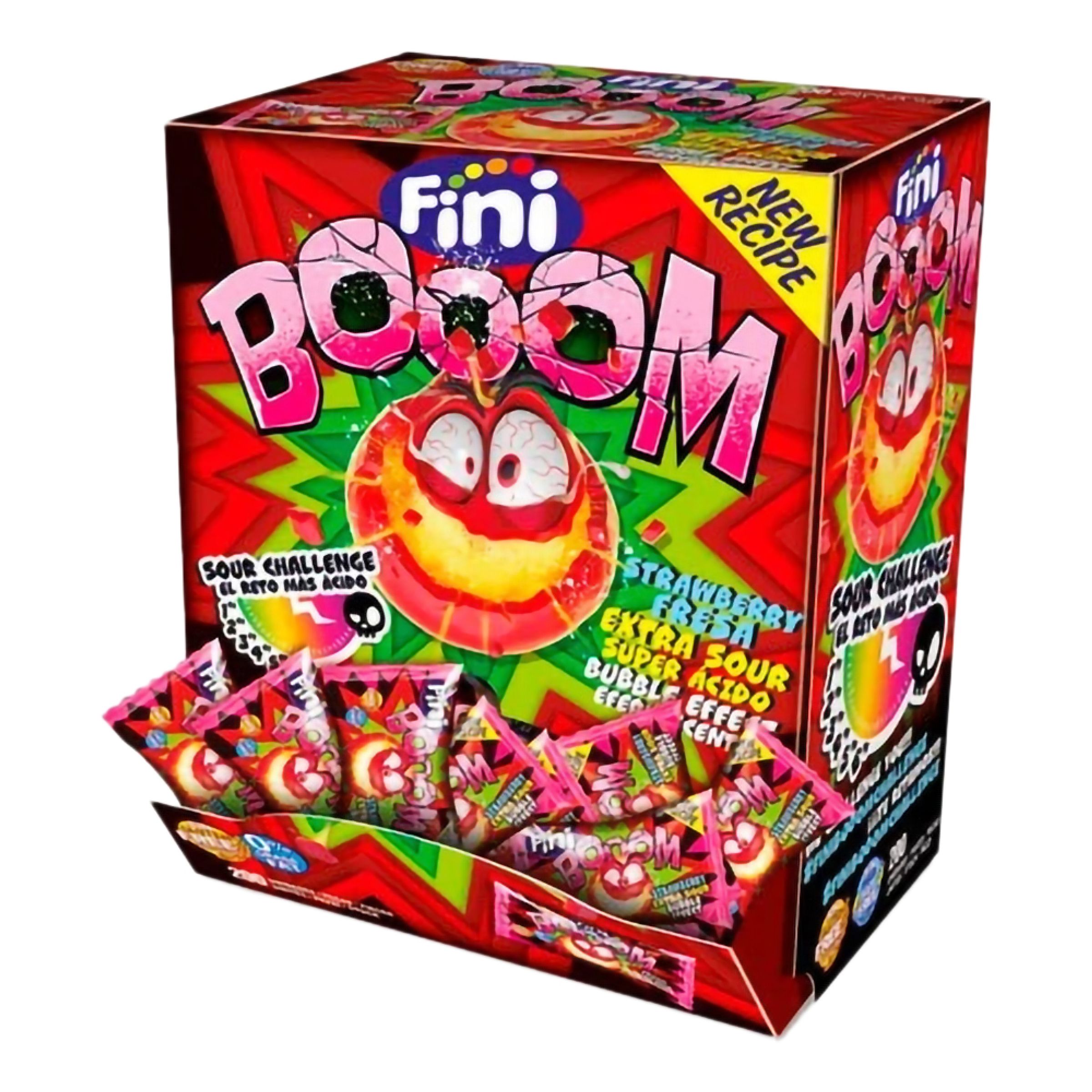 Fini Boom Strawberry Extra Sour Storpack - 200-pack