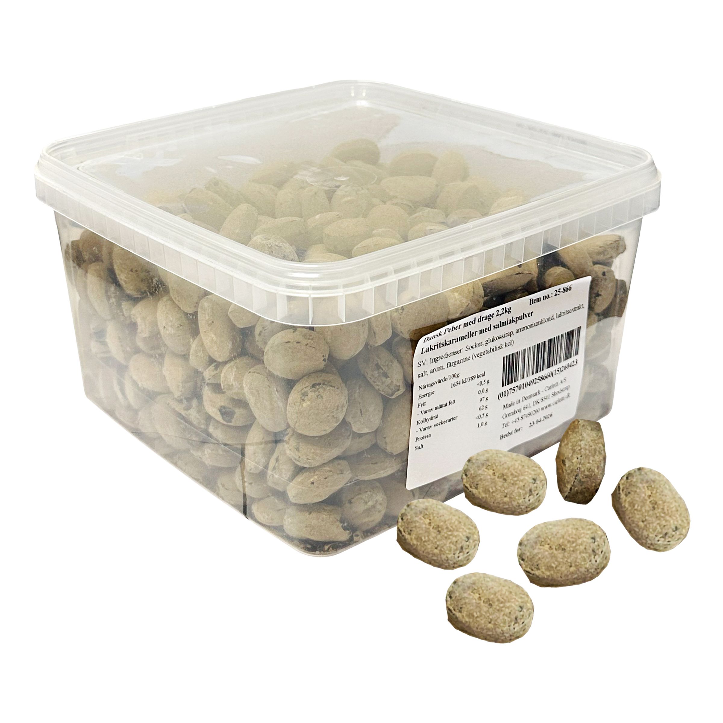 Dansk Peber Med Dragé Storpack - 2,2 kg