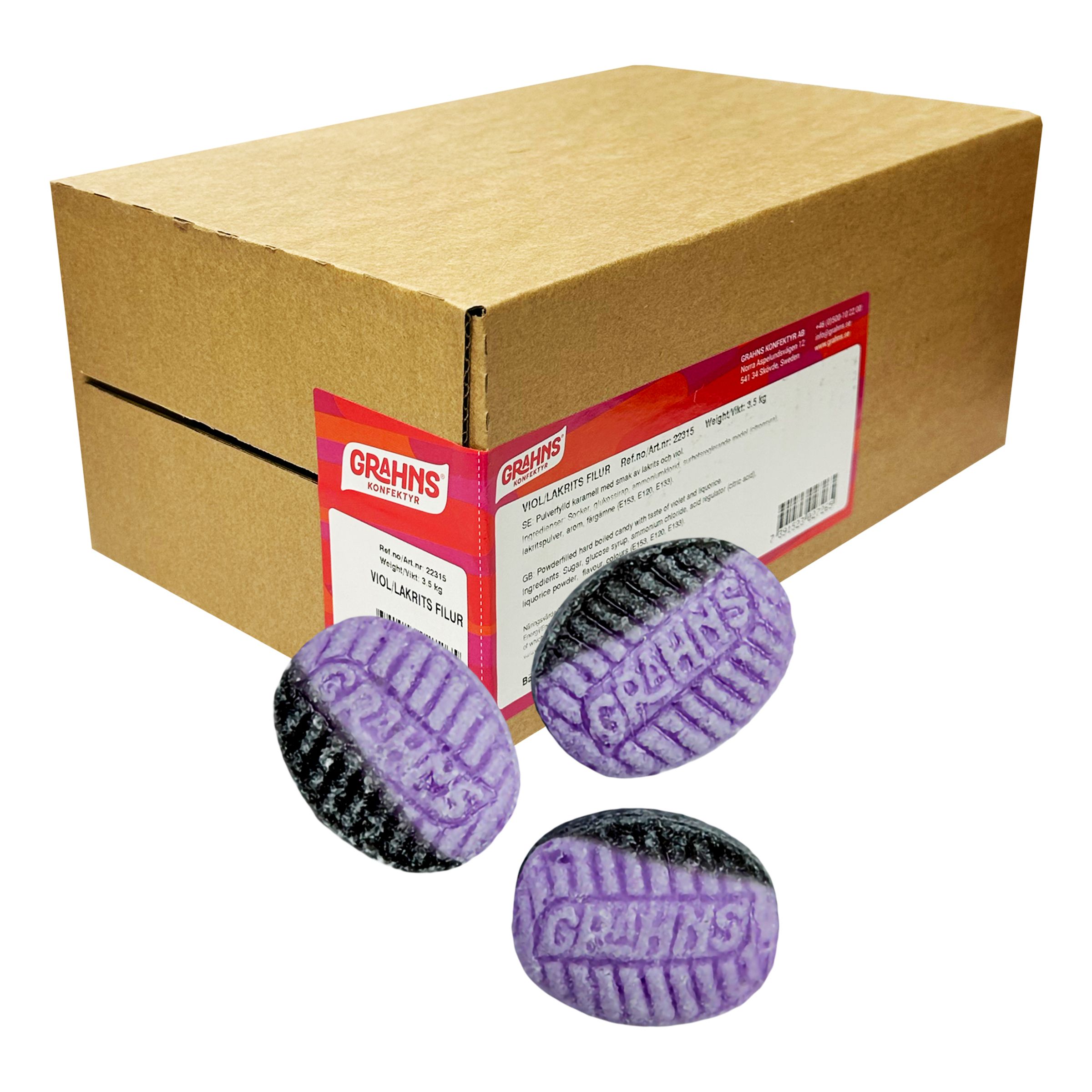 Viol/Lakrits Filur Storpack - 3,5 kg