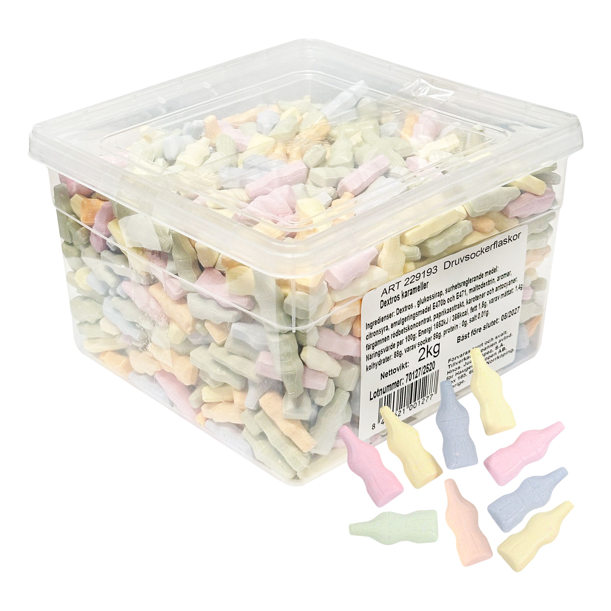 Druvsocker Flaskor Storpack - 2 kg