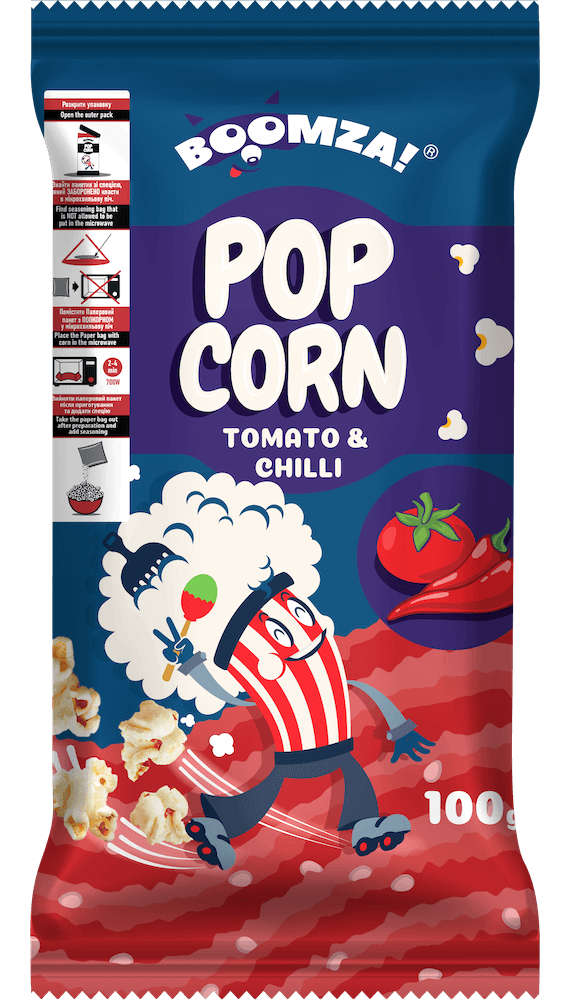 Boomza Mikropopcorn Tomato & Chilli 100g