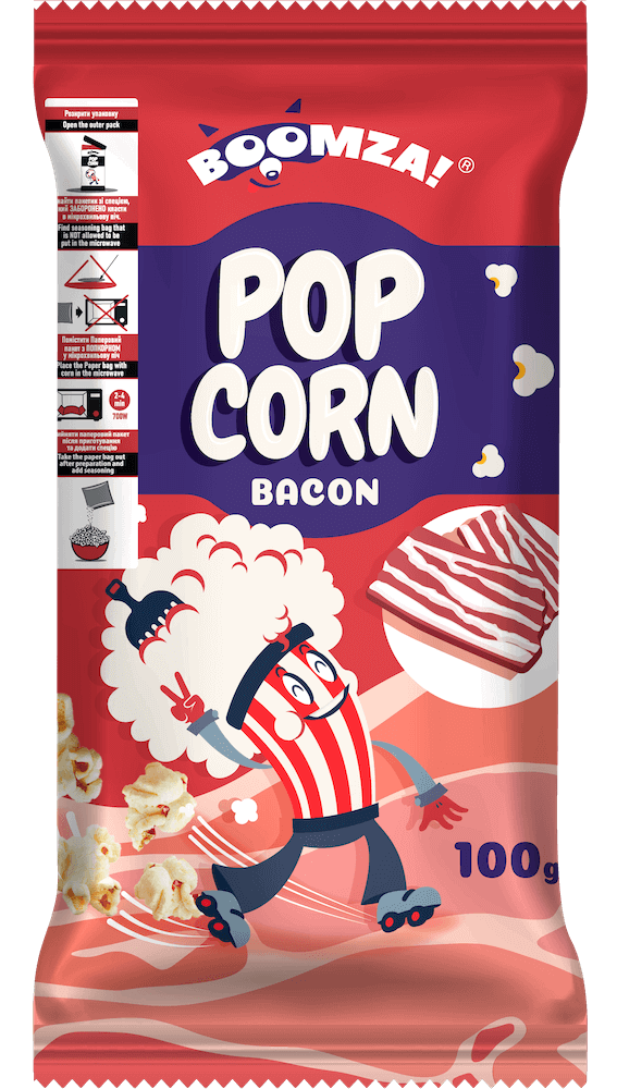 Boomza Mikropopcorn Bacon 100g