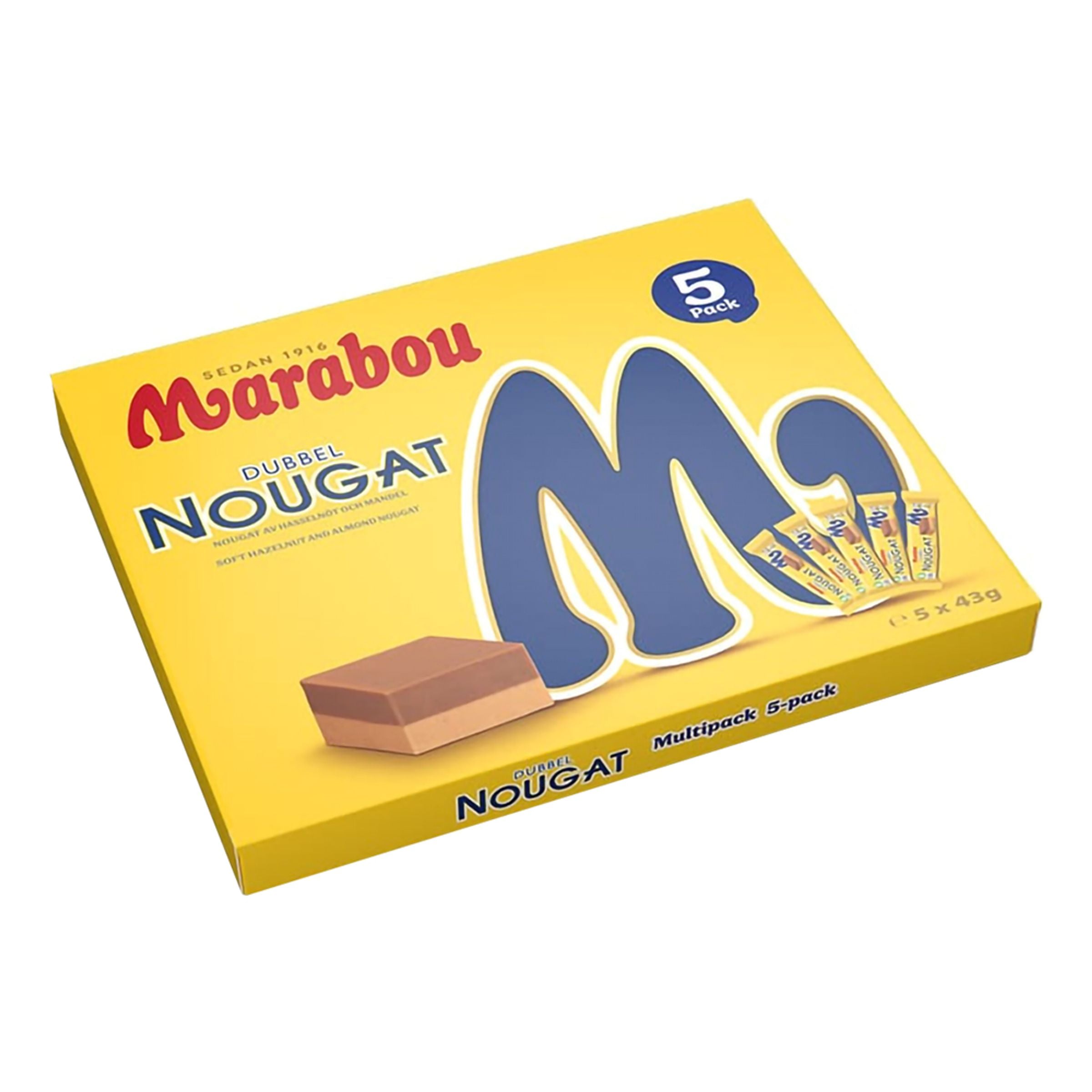 Marabou Dubbel Nougat Chokladask - 215 g