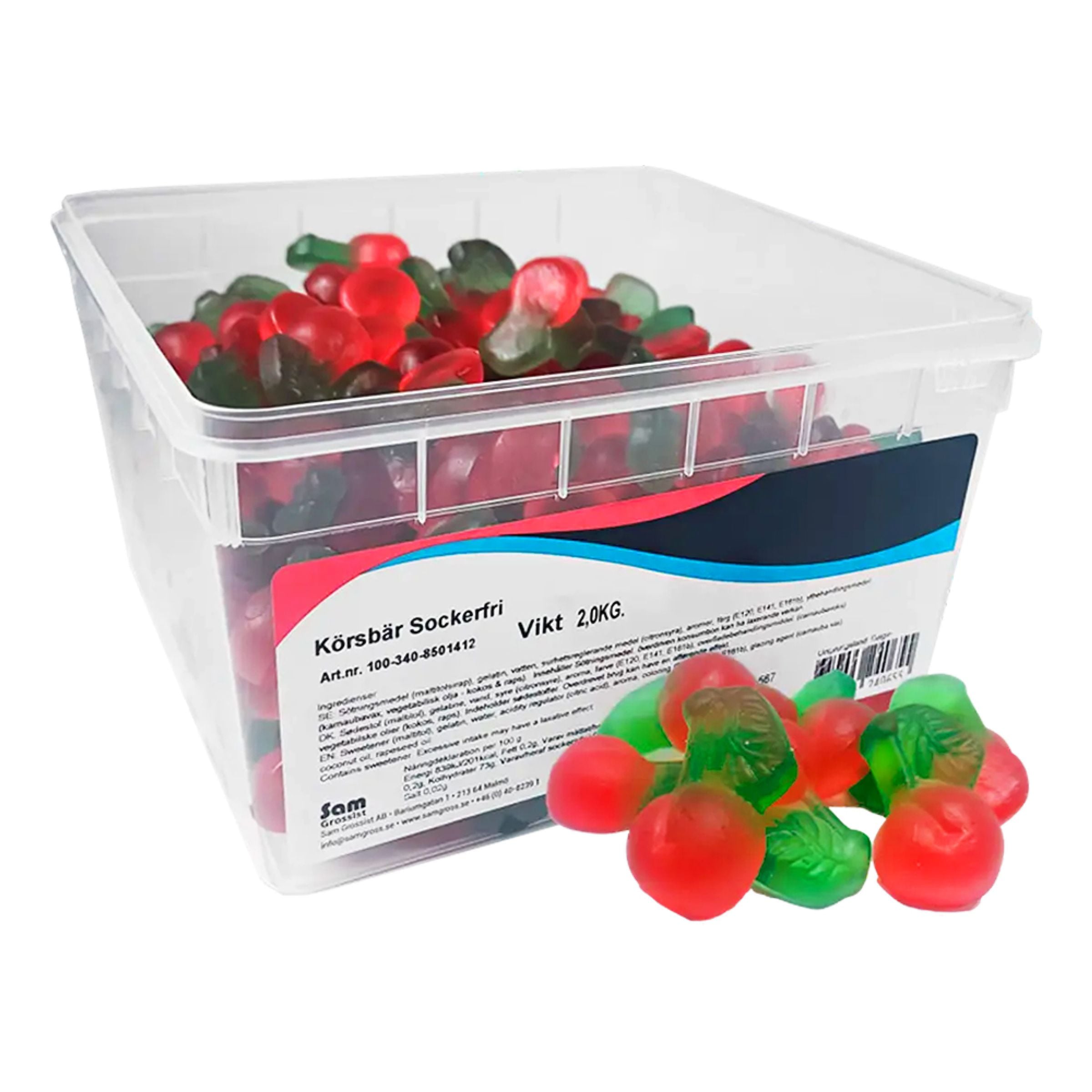 Körsbär Sockerfri Storpack - 2 kg