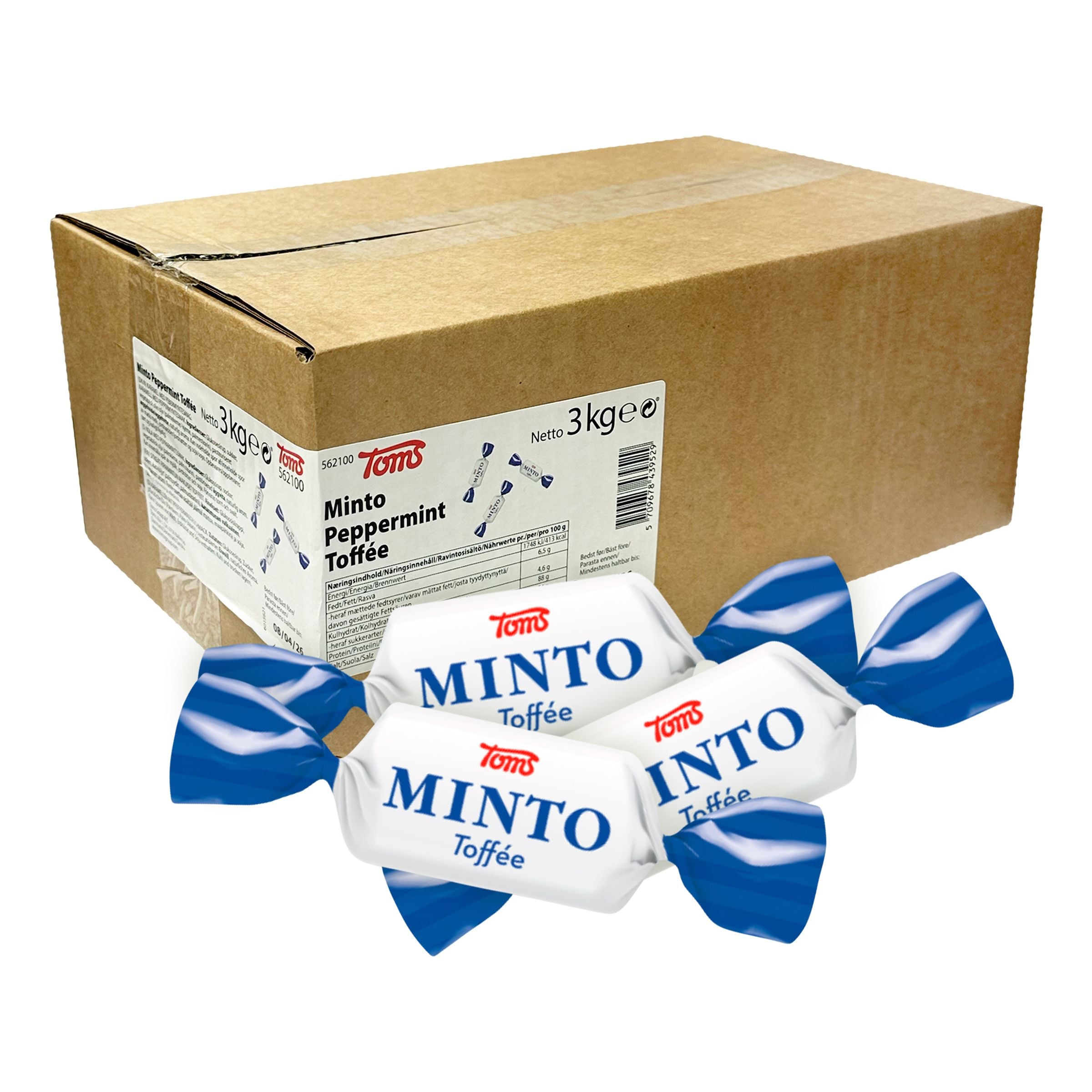 Toms Minto Peppermint Toffée Storpack - 3 kg