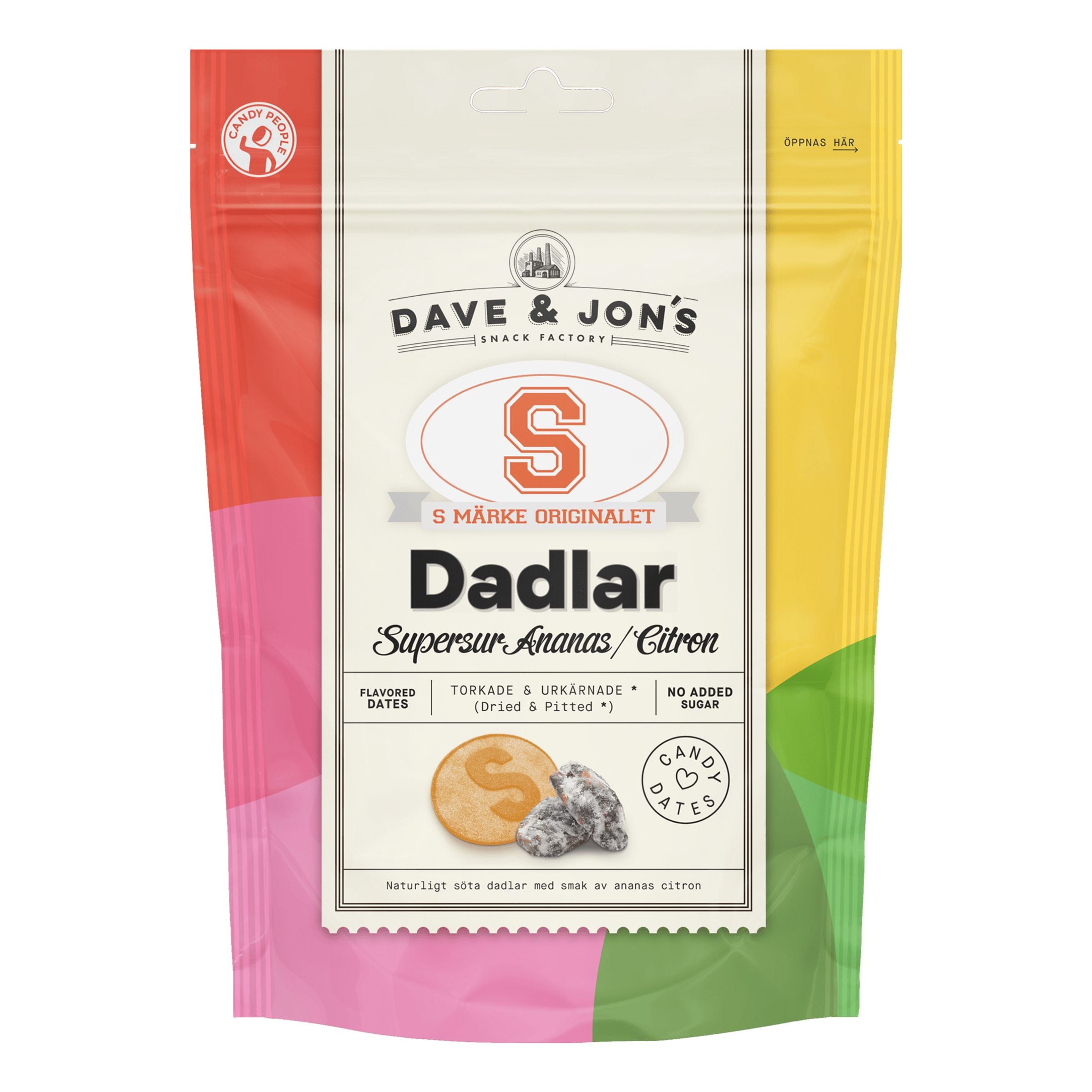 Dave & Jons Dadlar S-Märke Supersur - 125 g