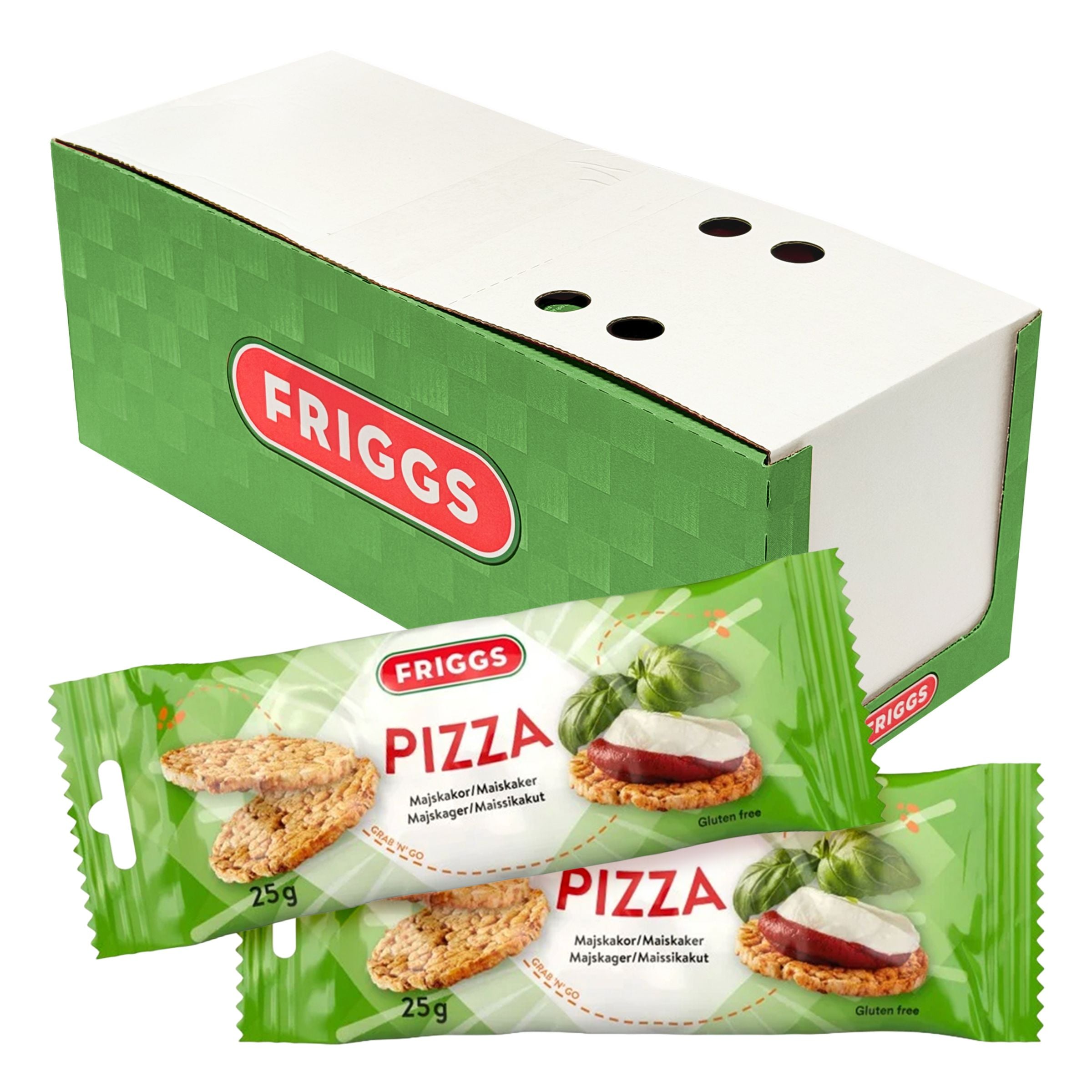 Friggs Majskakor Snackpack Pizza Storpack - 26 x 25 g