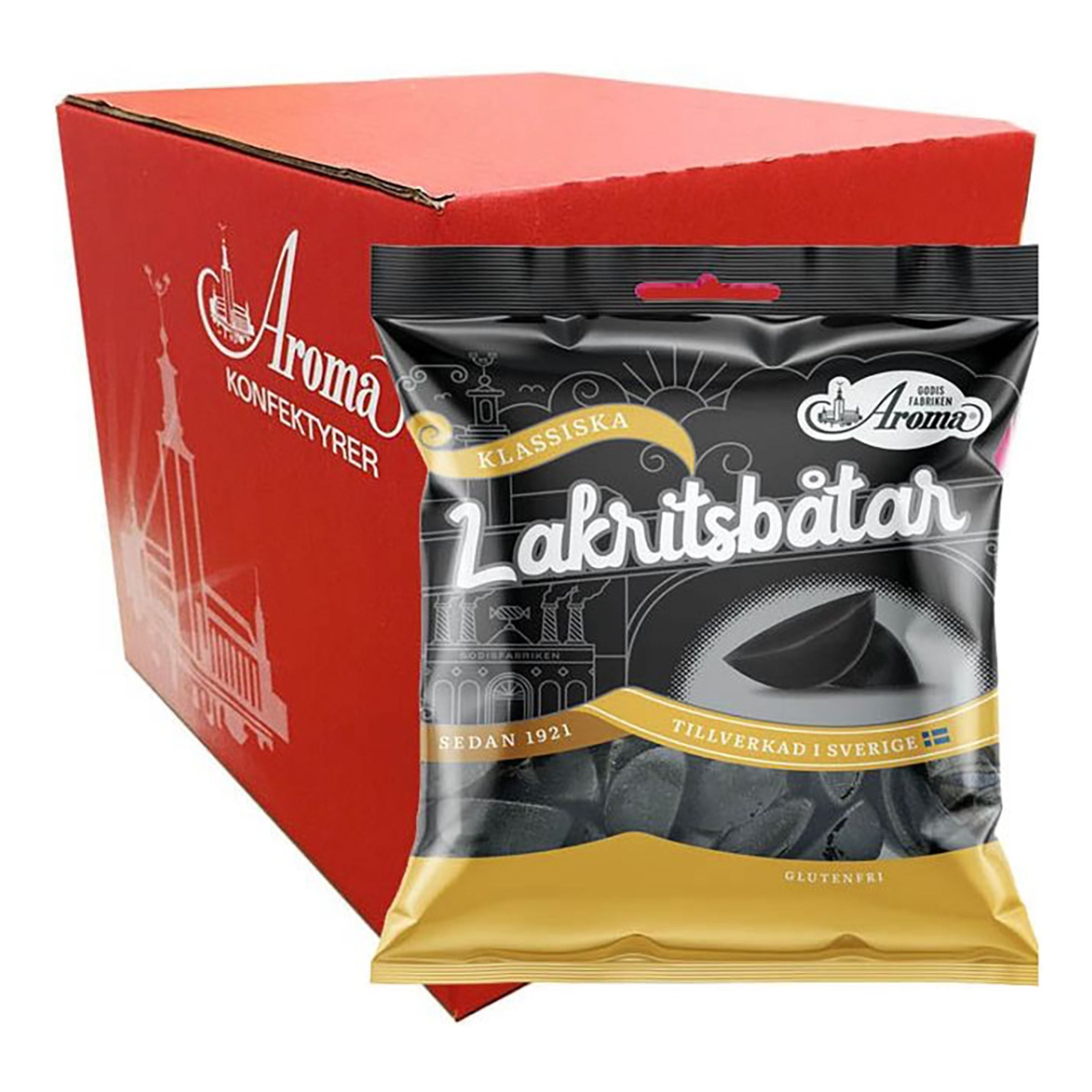 Aroma Lakritsbåtar i Påse Storpack - 20 x 80 g