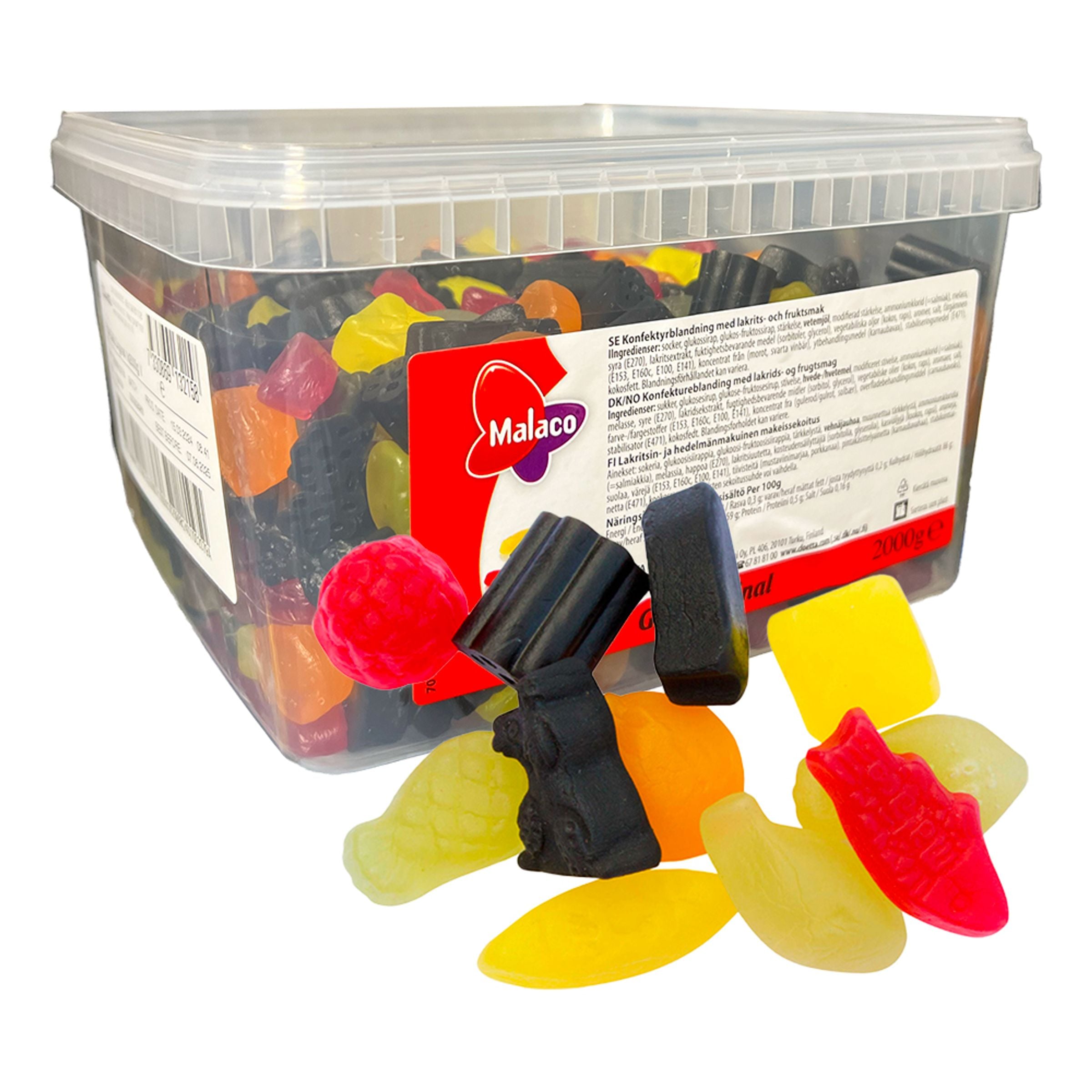 Malaco Gott & Blandat Original Lösvikt i Burk - 2 kg