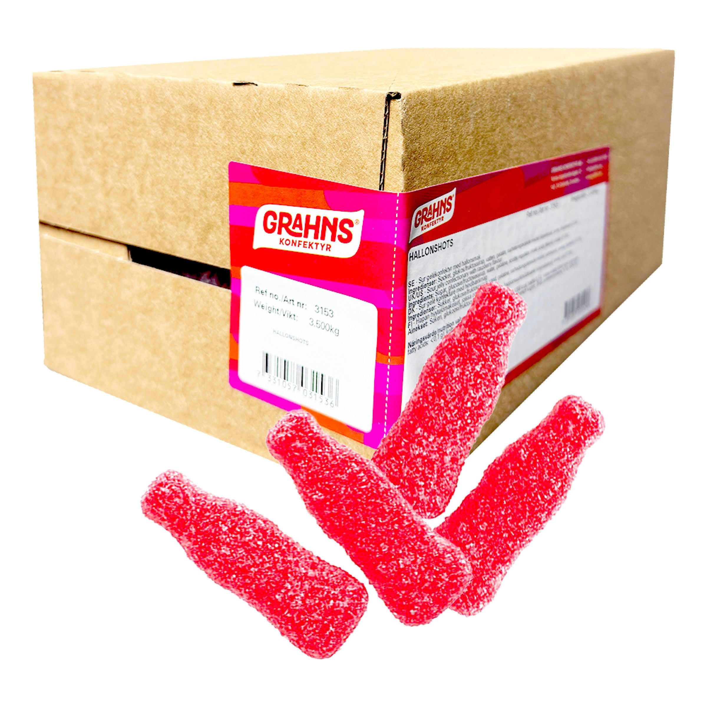 Grahns Hallonshots Storpack - 3,5 kg