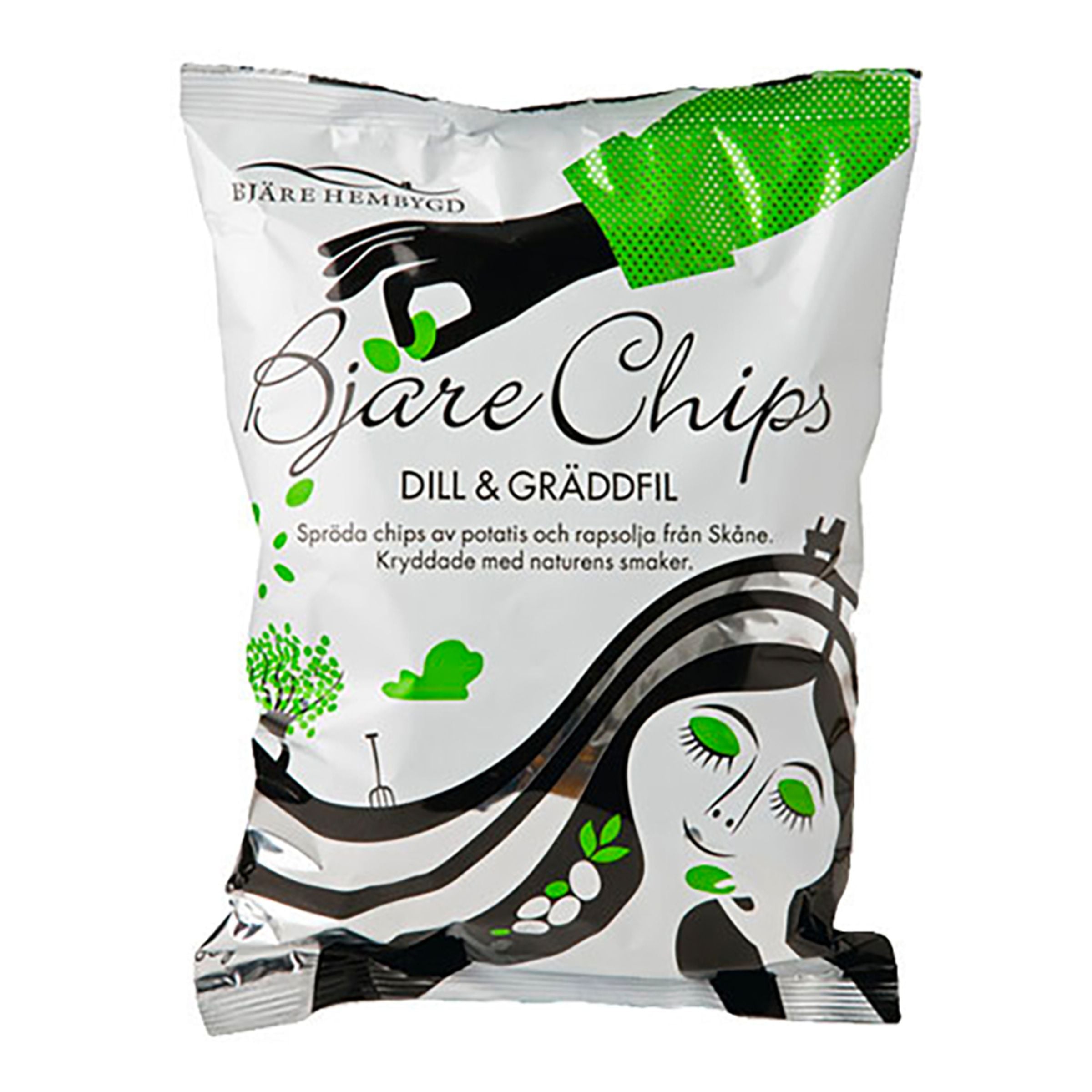 Bjäre Chips Dill och Gräddfil - 200 g