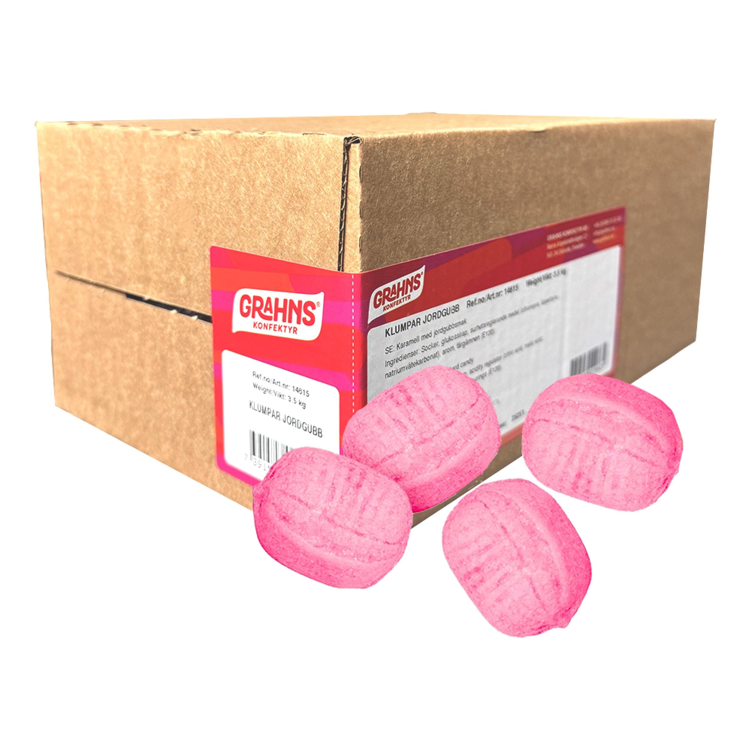 Grahns Klumpar Jordgubb Storpack - 3,5 kg